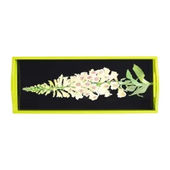 Caspari Lacquerware|Bar Trays|Foxglove Lacquer Bar Tray in Yellow & Black - 1 Each