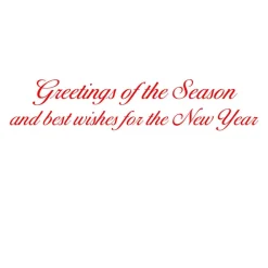 Caspari Christmas And Holiday Cards|Boxed Holiday Cards|French Horn With Swag Large Boxed Christmas Cards - includes 15 cards & envelopes