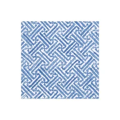 Caspari Graduation Celebration|Paper Cocktail Napkins|Fretwork Paper Cocktail Napkins in Blue - 20 Per Package