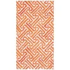 Caspari Paper Guest Towels|Fretwork Paper Guest Towel Napkins in Orange - 15 Per Package