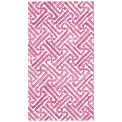 Caspari Paper Guest Towels|Fretwork Paper Guest Towel Napkins in Fuchsia - 15 Per Package