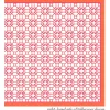 Caspari Goldie|Garden Trellis Cloth Tablecover in Fuchsia & Orange - 1 Tablecover