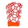 Caspari Cloth & Linen Napkins|Garden Trellis Fabric Cotton Napkins in Fuchsia & Orange- Set of 4