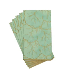 Caspari Paper Guest Towels|Gilded Majolica Celadon Guest Towels - includes 15 Guest Towels