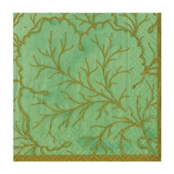 Caspari Paper Luncheon Napkins|Gilded Majolica Celadon Luncheon Napkins - includes 20 Luncheon Napkins