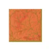 Caspari Paper Cocktail Napkins|Gilded Majolica Coral Cocktail Napkins - includes 20 Cocktail Napkins