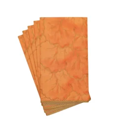 Caspari Paper Guest Towels|Gilded Majolica Coral Guest Towels - includes 15 Guest Towels