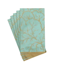 Caspari Paper Guest Towels|Gilded Majolica Saltwater Guest Towels - includes 15 Guest Towels
