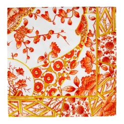 Caspari Paper Luncheon Napkins|Gilded Porcelain Coral Luncheon Napkins - 20 Per Package