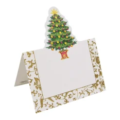 Caspari Place Cards|Gilded Tree Place Cards Die Cut Package 8 In