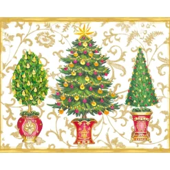 Caspari Christmas And Holiday Cards|Boxed Holiday Cards|Gilded Trees Classic Boxed Christmas Cards - includes 15 cards & envelopes