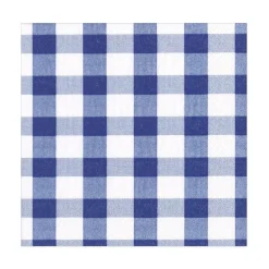Caspari Memorial Day|Paper Luncheon Napkins|Gingham Paper Luncheon Napkins in Blue - 20 Per Package