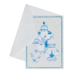 Caspari Note Cards|Glazed Porcelain Boxed Note Cards - 8 Note Cards & 8 Envelopes