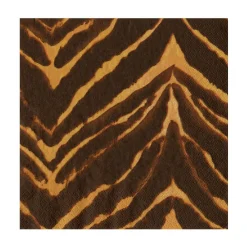 Caspari Paper Luncheon Napkins|Go Wild Brown Brown Luncheon Napkins - 20 Per Package