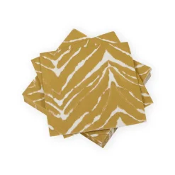 Caspari Cocktail Party|New Year'S|Go Wild White & Gold Cocktail Napkins - 20 Per Package