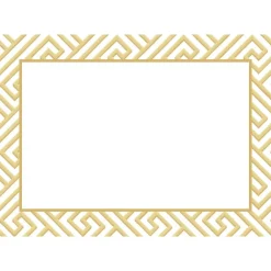 Caspari Christmas Gift Tags & Labels|Gift Tags & Enclosure Cards|Gold Fretwork Adhesive Labels - includes 12 Adhesive Labels