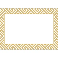 Caspari Place Cards|Gold Fretwork Foil Place Cards - includes 8 Place Cards