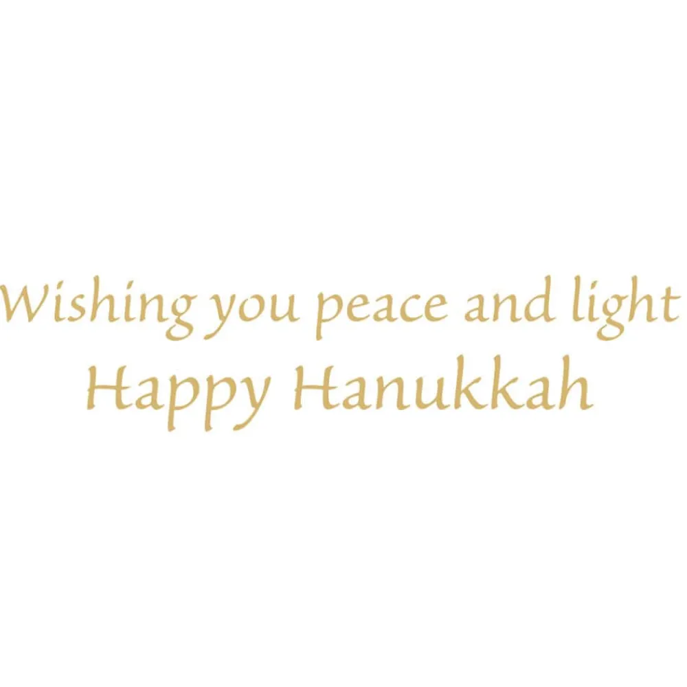 Caspari Christmas And Holiday Cards|Boxed Holiday Cards|Gold Leaves Menorah Foil Classic Boxed Christmas Cards - includes 10 cards & envelopes