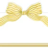 Caspari Place Cards|Gold Striped Bow Foil Place Cards - includes 8 Place Cards
