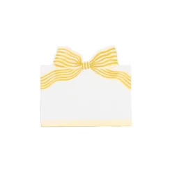 Caspari Place Cards|Gold Striped Bow Foil Place Cards - includes 8 Place Cards