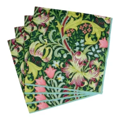 Caspari Paper Luncheon Napkins|Golden Lily Forest Luncheon Napkins - 20 Per Package