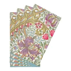 Caspari Christmas Napkins|Paper Guest Towels|Golden Lily-Ivory Guest Towel Napkins - 15 Per Package