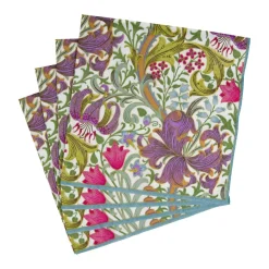 Caspari Paper Luncheon Napkins|Golden Lily-Ivory Luncheon Napkins - 20 Luncheon Napkins per Pack