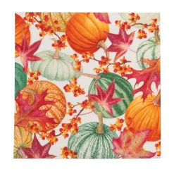 Caspari Paper Luncheon Napkins|Gourds and Leaves Recycled Luncheon Napkins - includes 20 Luncheon Napkins