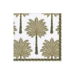 Caspari Mother'S Day|Paper Cocktail Napkins|Grand Palms Paper Cocktail Napkins in Black - 20 Per Package