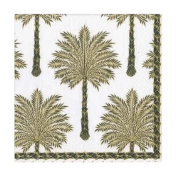 Caspari Paper Luncheon Napkins|Grand Palms Paper Luncheon Napkins in Black - 20 Per Package