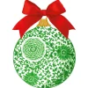Caspari Christmas Gift Tags & Labels|Green Ceramic Ornament Ornament Tags - includes 4 Tags