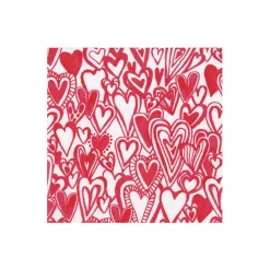 Caspari Christmas Napkins|Valentine'S Day|Groovy Love Boxed Cocktail Napkins - 40 Per Box
