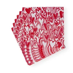Caspari Christmas Napkins|Valentine'S Day|Groovy Love Luncheon Napkins - 20 Per Package