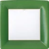 Caspari Birthday|Halloween|Grosgrain Paper Dinner Plates in Hunter Green - 8 Per Package