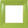 Caspari Christmas Plates|Graduation Celebration|Grosgrain Square Paper Dinner Plates in Moss Green - 8 Per Package