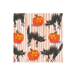 Caspari Halloween|Boxed Cocktail Napkins|Halloween Cats Boxed Cocktail Napkins - 40 Per Box