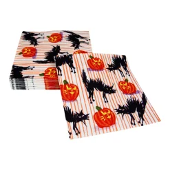 Caspari Halloween|Paper Luncheon Napkins|Halloween Cats Luncheon Napkins - 20 Per Package