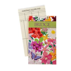 Caspari Bridge|Halsted Floral Bridge Score Pad - 1 Each