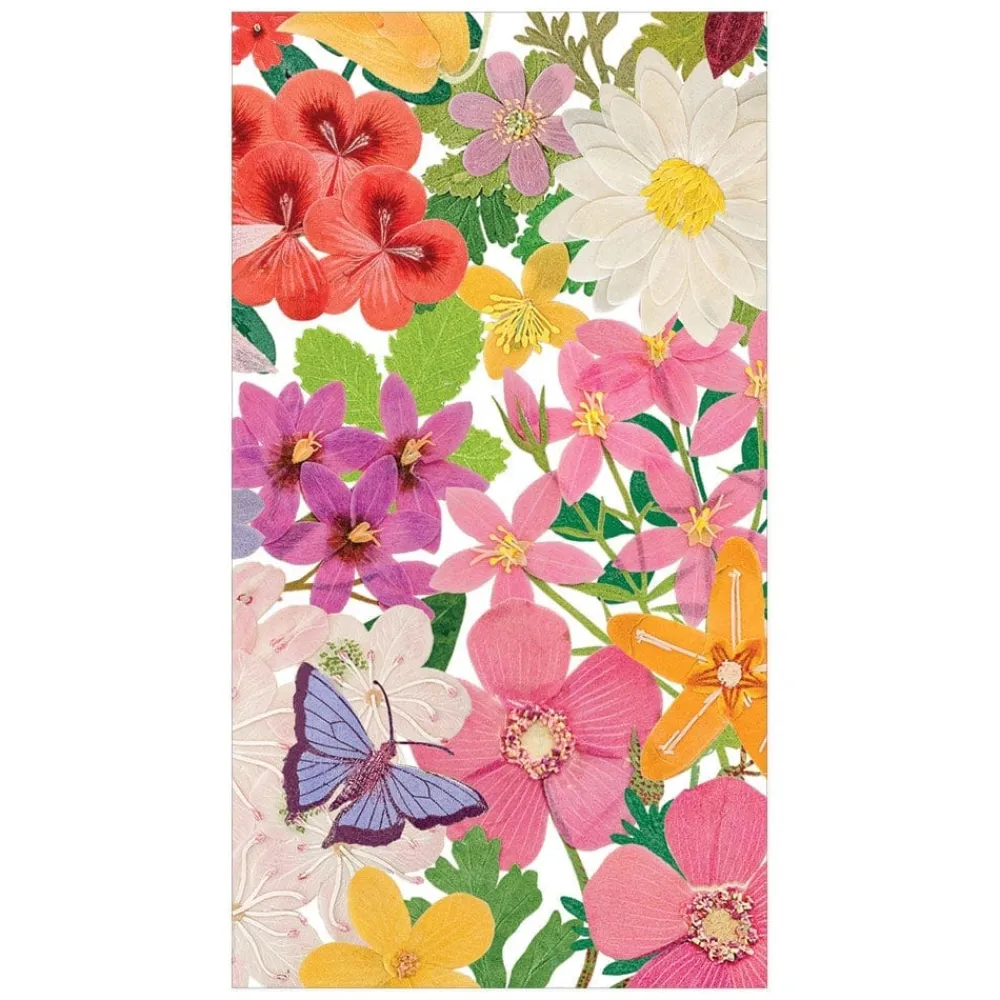 Caspari Bridal Shower|Paper Guest Towels|Halsted Floral Paper Guest Towel Napkins - 15 Per Package