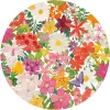 Caspari Bridal Shower|Paper Placemats|Halsted Floral Round Paper Placemats - 12 Per Package