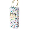 Caspari Birthday|Gift & Bottle Bags|Happy Birthday Confetti Wine & Bottle Gift Bag - 1 Each