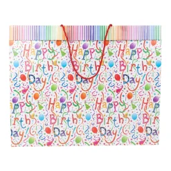 Caspari Birthday|Gift & Bottle Bags|Happy Birthday Jumbo Gift Bags - 1 Each