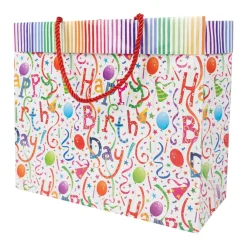 Caspari Birthday|Gift & Bottle Bags|Happy Birthday Large Gift Bags - One Gift Bag Included