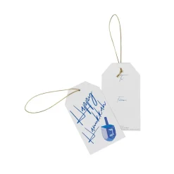 Caspari Christmas Gift Tags & Labels|Hanukkah|Happy Hanukkah Classic Foil Gift Tags - 4 Per Package