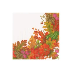 Caspari Boxed Cocktail Napkins|Harvest Garland White Boxed Cocktail Napkins - 40 Per Box