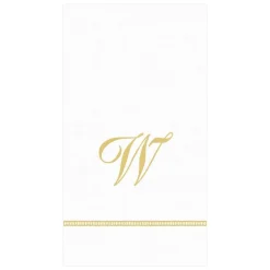 Caspari Bridal Shower|Mother'S Day|Hemstitch Script Single Initial Paper Guest Towel Napkins - 15 Per Package