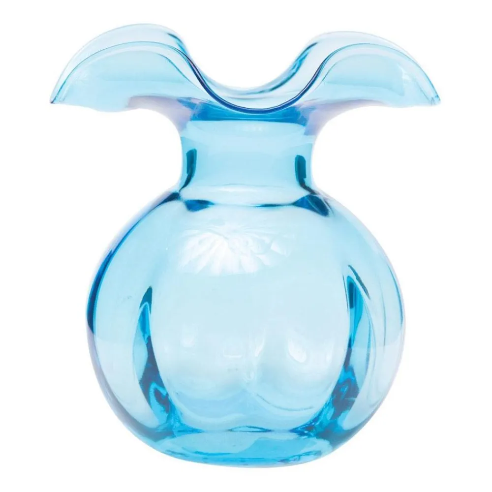 Vietri Memorial Day|Vases & Centerpieces|Hibiscus Bud Vase in Aqua - 1 Each