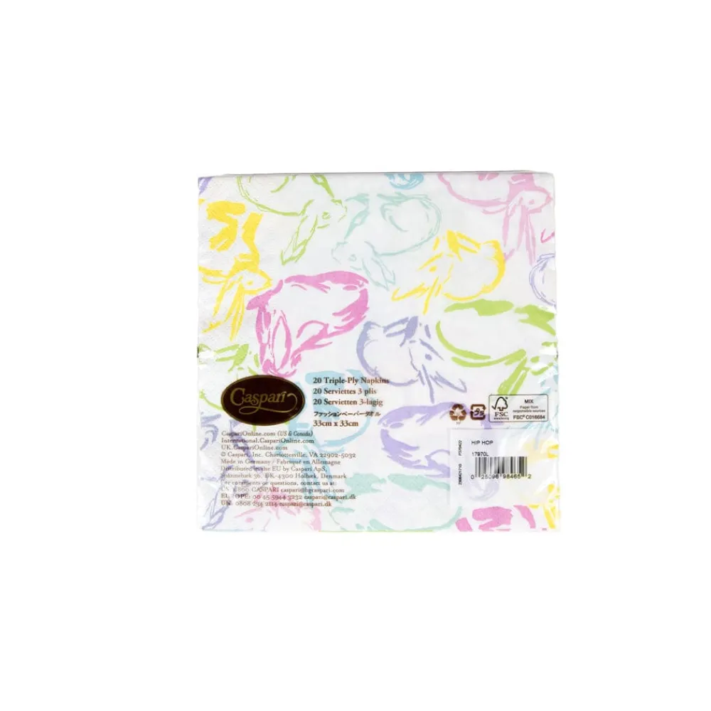 Caspari Easter|Paper Luncheon Napkins|Hip Hop Luncheon Napkins - 20 Per Package