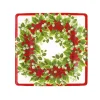 Caspari Christmas Plates|Paper Salad And Dessert Plates|Holly and Berry Wreath Paper Salad & Dessert Plates - 8 Per Package