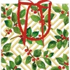 Caspari Christmas Gift & Bottle Bags|Gift & Bottle Bags|Holly And Fretwork Gift Bags - includes 1 Gift Bags